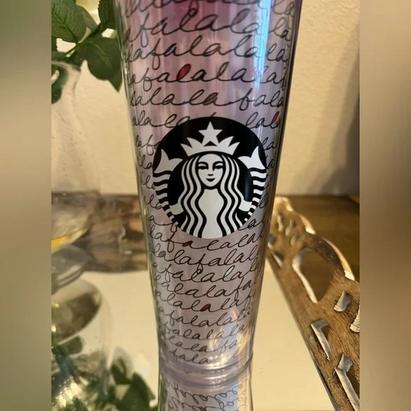 STARBUCKS Fa La La Tumbler Cold Cup 24 OZ Venti Travel Drink - Picture 5 of 5